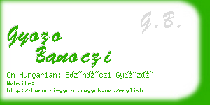 gyozo banoczi business card